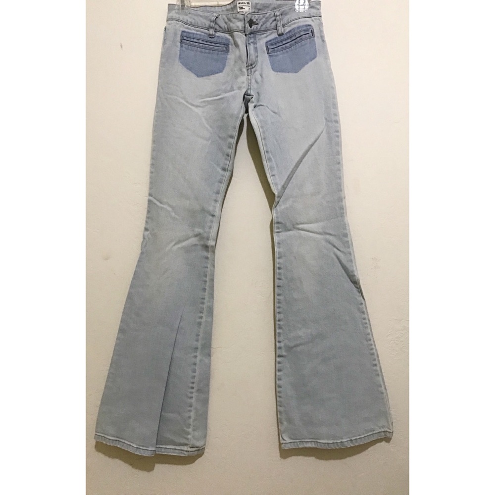 RVCA low rise, wide flare jeans